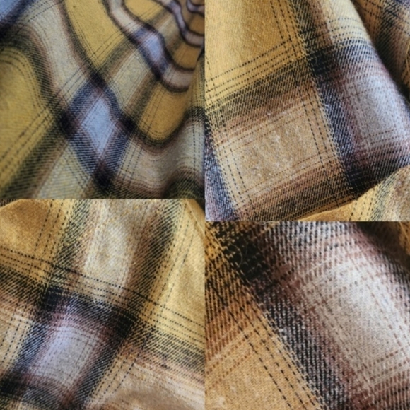 . OOTDFASH Bennie Yellow Plaid Oversized Button Up Flannel - Picture 6 of 9